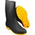 Bota de PVC preta com solado amarelo 40 cano médio com forro VONDER - Imagem 1
