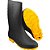 Bota de PVC preta com solado amarelo 43 cano médio com forro VONDER - Imagem 1
