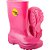 Bota infantil de PVC rosa com forro 24/25 VONDER - Imagem 1