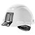 Capacete aba frontal mineiro branco com catraca H-701 HB004732465 3M - Imagem 1