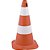 Cone de sinalização com 50cm branco e laranja em polietileno VONDER - Imagem 1