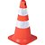 Cone de sinalização com 50cm flexível branco e laranja em PVC VONDER - Imagem 1