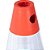 Cone de sinalização com 50cm flexível branco e laranja em PVC VONDER - Imagem 2
