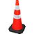 Cone plástico com 75cm base em PVC refletivo branco e laranja VONDER - Imagem 1