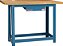Bancada industrial multiuso 110cm x 60cm x 85,2cm 1 gaveta aço carbono com tampo de pinus NB-1 NOCRAM - Imagem 2