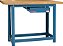 Bancada industrial multiuso 110cm x 60cm x 85,2cm 1 gaveta aço carbono com tampo de pinus NB-1 NOCRAM - Imagem 4