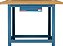 Bancada industrial multiuso 110cm x 60cm x 85,2cm 1 gaveta aço carbono com tampo de pinus NB-1 NOCRAM - Imagem 5