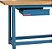 Bancada industrial multiuso 200cm x 60cm x 85,2cm 2 gavetas aço carbono com tampo de pinus NB-3 NOCRAM - Imagem 2