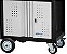 Carro para ferramentas 60cm x 40cm x 86,4cm fechado com 2 gavetas 2 portas 330 kgf Preto com cinza CR-39B MARCON - Imagem 3