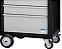 Carro para ferramentas 60cm x 40cm x 86,4cm fechado com 7 gavetas 330 kgf preto com cinza Black Series CR-56B MARCON - Imagem 5