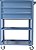 Carro para ferramentas 60cm x 40cm x 89,8cm aberto com 3 gavetas e 1 prateleira fixa externa 90 kgf azul NC-7 NOCRAM - Imagem 2
