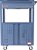 Carro para ferramentas 60cm x 40cm x 90,5cm semifechado com 1 gaveta 2 portas e 1 prateleira fixa externa 90 kgf azul NC-9 NOCRAM - Imagem 2