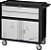 Carro para ferramentas 80cm x 45cm x 86,4cm fechado com 2 gavetas 2 portas 350 kgf Preto com cinza CR-14B MARCON - Imagem 1