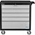 Carro para ferramentas 80cm x 45cm x 86,4cm fechado com 5 gavetas 350 kgf preto com cinza Black Series CR-16B MARCON - Imagem 2
