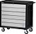 Carro para ferramentas 80cm x 45cm x 86,4cm fechado com 6 gavetas 350 kgf preto com cinza Black Series CR-53B MARCON - Imagem 1