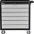 Carro para ferramentas 80cm x 45cm x 86,4cm fechado com 6 gavetas 350 kgf preto com cinza Black Series CR-53B MARCON - Imagem 2