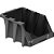 Gaveteiro plástico nº7 18,0cm x 22,0cm x 34,0 cm,modelo prático preto VONDER - Imagem 1