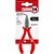 Alicate bico meia cana reto 4.1/2" em aço carbono polido NOVE54 - Imagem 3