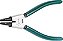 Alicate 5" para anéis externos (8mm a 25 mm) bico curvo aço cromo vanádio oxidado ST72021ST SATA - Imagem 10