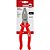 Alicate universal 8" aço carbono polido sem isolação NOVE54 - Imagem 3