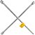 Chave de roda tipo cruz 17,0mm x 19,0mm x 21,0mm x encaixe 1/2" para soquete VONDER - Imagem 2