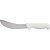 Faca para carne 15cm refile aéreo curva estreita inox cabo branco BKW206-6 STARRETT - Imagem 1