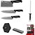 Jogo de utensílios para churrasco em aço inox com cabo plástico com 6 peças KIT CHEF BKK-6B1 STARRETT - Imagem 4