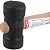 Martelo de borracha 40mm cabo em madeira preto NOVE54 - Imagem 3