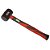 Martelo de borracha 65mm cabo em fibra preto TMX - Imagem 1