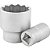 Soquete estriado com encaixe de 3/4" 24mm VONDER - Imagem 1