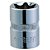 Soquete hexalobular com encaixe 1/2" E14 ST13703SC SATA - Imagem 1