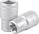 Soquete hexalobular fêmea com encaixe 1/2" TX 19 - E16 GEDORE - Imagem 1