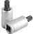 Soquete multidentado curto com encaixe de 1/2" 10mm INX19-10 GEDORE - Imagem 1