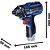 Chave de impacto 12V encaixe de 1/4" sem bateria e sem carregador 0 601 9F0 000 GDR 120 LI BOSCH - Imagem 2