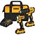 Kit parafusadeira/furadeira de impacto 1/2" e parafusadeira de impacto 1/4" com 2 baterias e carregador bivolt DCK276D2-BR DEWALT - Imagem 1