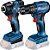 Parafusadeira/furadeira de impacto + chave de impacto (GSB 185-LI + GDR 18V-200) com maleta de alumínio 0615A0025X BOSCH - Imagem 1