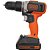 Parafusadeira/furadeira de impacto 3/8" bateria 20V -1,5 Ah carregador bivolt 0 - 1.400/min (rpm) 21.000/min (ipm) BCD704C1 BLACK+DECKER - Imagem 2