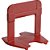 Espaçador nivelador para pisos vermelho Eco 1,5mm pacote com 50 peças 61336 CORTAG - Imagem 1