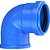 Joelho 90º azul com anel de vedação DN 38 x DN 40 624 KRONA - 25 unidades - Imagem 1