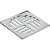 Grelha para ralo quadrada cromada n° 53 DN 150 939 KRONA - 12 unidades - Imagem 1