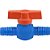 Registro de esfera com união dentada para mangueira 1" PVC azul RZ08 REBOUÇAS - 5 unidades - Imagem 1