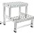 Escada banqueta industrial 2 degraus BI 501 ALULEV - Imagem 1