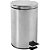 Lixeira redonda 12 litros inox cinza VONDER - Imagem 2