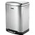 Lixeira retangular 12 litros inox cinza VONDER - Imagem 1