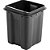 Lixeira retangular 3 litros inox cinza VONDER - Imagem 2