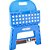 Banqueta plástica dobrável azul altura 220mm com encosto VONDER - Imagem 4