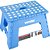 Banqueta plástica dobrável azul altura 220mm VONDER - Imagem 12