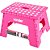 Banqueta plástica dobrável rosa altura 220mm VONDER - Imagem 10