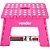 Banqueta plástica dobrável rosa altura 220mm VONDER - Imagem 11