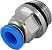 Conexão rápida reta 6mm rosca 1/8" BSP VONDER - Imagem 1